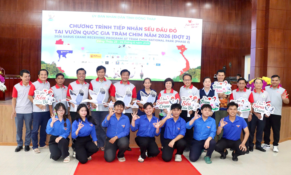 Dong Thap: Joining Hands in Sarus Crane Conservation for the Sustainable Development of Tram Chim National Park